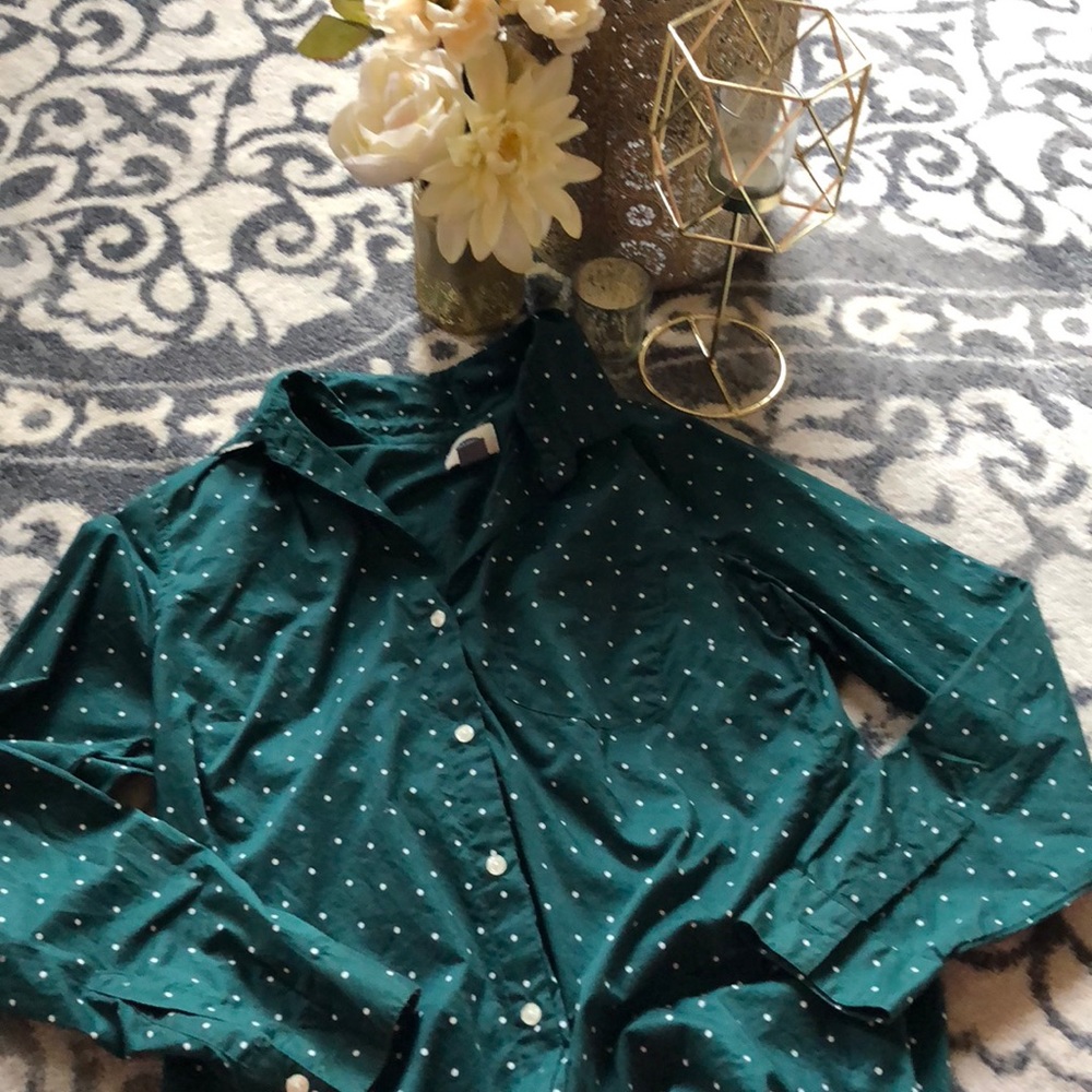 Deep Green Layering Button Down - image 2